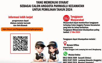 Pengumuman Existing Panwaslu Kabupaten Bengkayang